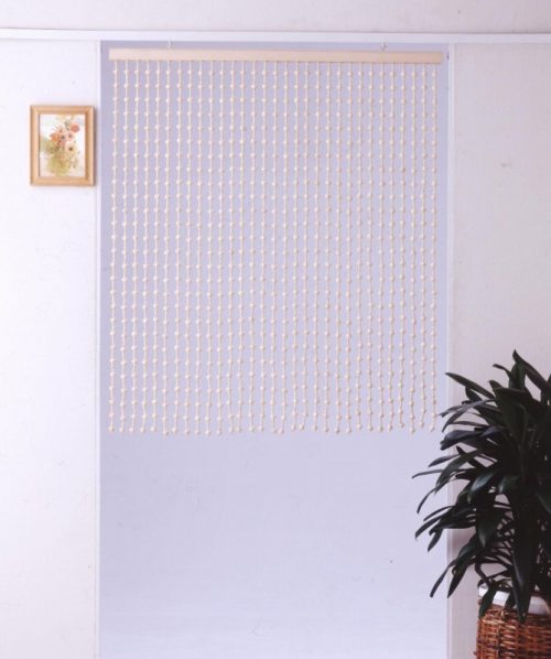 ホワイトカルレ 懐かしい涼感木玉のれん