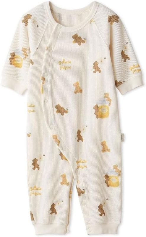 ジェラートピケ(gelato pique) 新生児はちみつベア柄2WAYオール