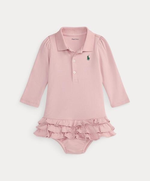 ラルフローレン(RALPH LAUREN) フリル ソフト コットン ポロ ドレス＆ブルマー