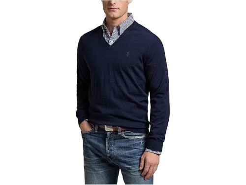 ポロラルフローレン(Polo Ralph Lauren) ウォッシャブル ウール Vネック セーター