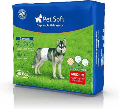 Pet Soft 犬 おむつ 男の子用マナーベルト
