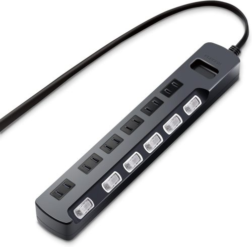 エレコム(ELECOM) TV用ほこり防止シャッター付雷ガードタップ AVT-K6A-2625BK