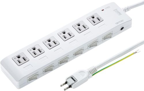 サンワサプライ(SANWA SUPPLY) 省エネタップ 3P・6個口・2m TAP-S28