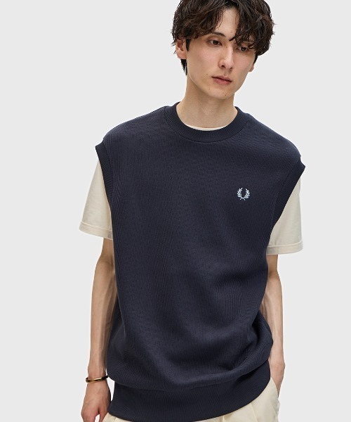 フレッドペリー(FRED PERRY) Crew Neck Ribbed Vest