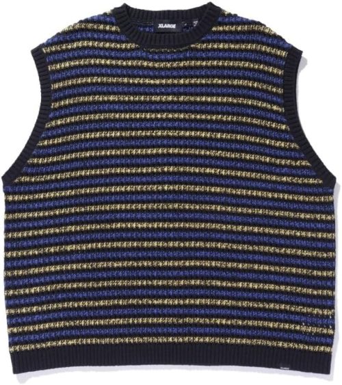 エクストララージ(XLARGE) STRIPED KNIT VEST