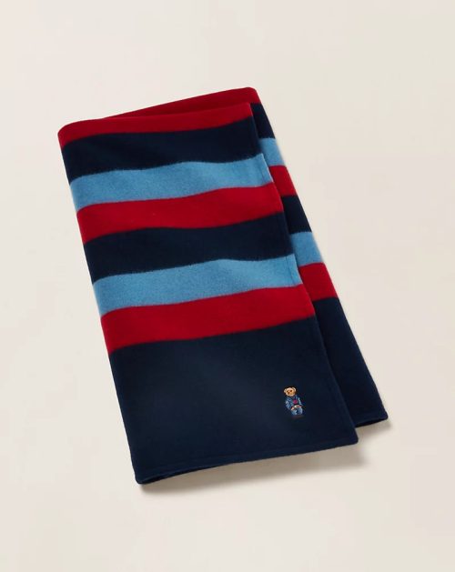ラルフローレン(Ralph Lauren) RL ストライプ Polo ベア ブランケット 650866