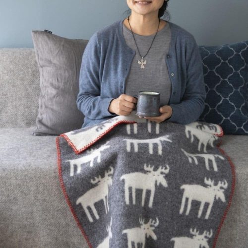 クリッパン(KLIPPAN) ウール ミニブランケット ベングトのムース