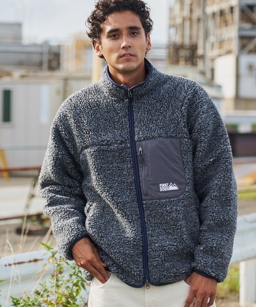 ファーストダウン(FIRST DOWN) ボア フリースジャケット