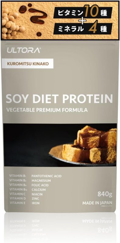 ウルトラ(ULTORA) ソイプロテイン 黒蜜きなこ風味