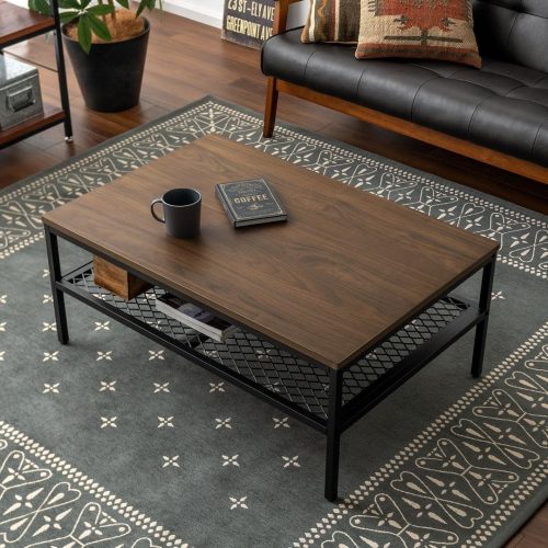 エアリゾームインテリア(Air Rhizome Interior) メッシュ棚付きリビングテーブル GRETA air-tb16-1