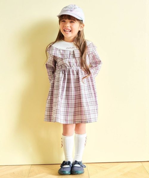 エニィ キッズ(ANY KIDS) チェックドッキングワンピース