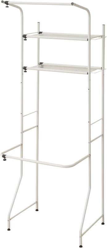 山善(YAMAZEN) ランドリーラック 幅伸縮 バスタオルハンガー付き SHL-705