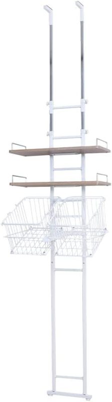 ヤマソロ 突っ張り ランドリーラック-かご付き Echo(エコー) 78-342