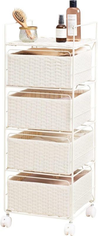 萩原(HAGIHARA) ランドリーラック 4段 RAN-2434WH