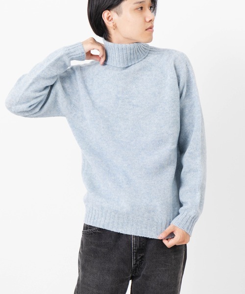 ハーレー・オブ・スコットランド(Harley of scotland) スーパーソフトウール タートルネック セーター