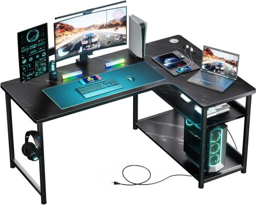 ジーティーレーシング(GTRACING) ゲーミングデスク L字デスク DL001