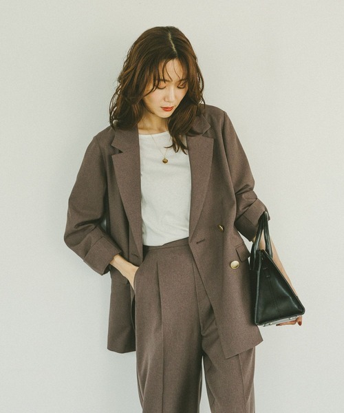 グローバルワーク(GLOBAL WORK) お手入れラクラクセットアップ ダブルジャケット 498372