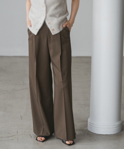 ノーブル(NOBLE) 洗える エステルツイルストレッチスラックスパンツ 8