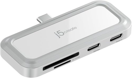 j5create JCH167W 直付USB-C to USB-C/PD/microSD/SD 4in1 マルチアダプター
