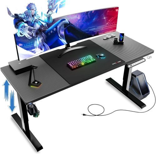 ジーティーレーシング(GTRACING) ゲーミングデスク 電動昇降式 GTS111