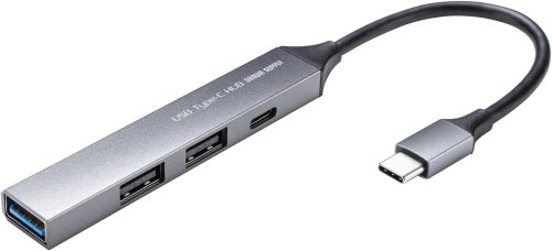 サンワサプライ(SANWA SUPPLY) USB Type-C 4ポート コンボ 超スリムハブ USB-5TC27GM