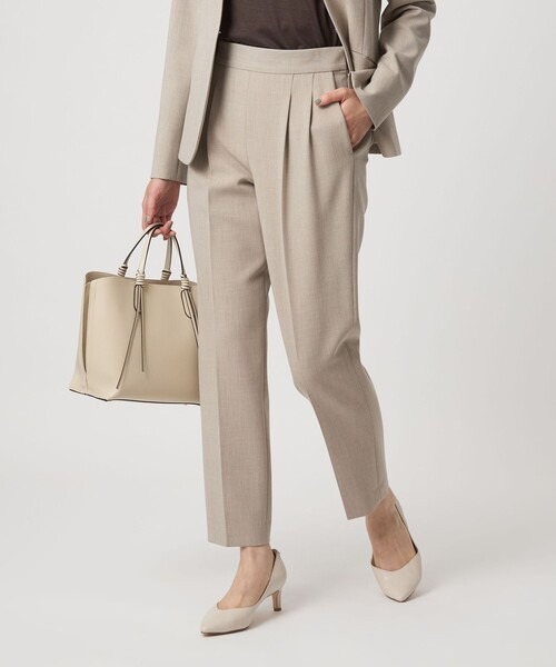 ユナイテッドアローズ グリーンレーベルリラクシング(UNITED ARROWS green label relaxing) size SHORT/TALLあり ダブルクロス テーパード パンツ ウォッシャブル ストレッチ