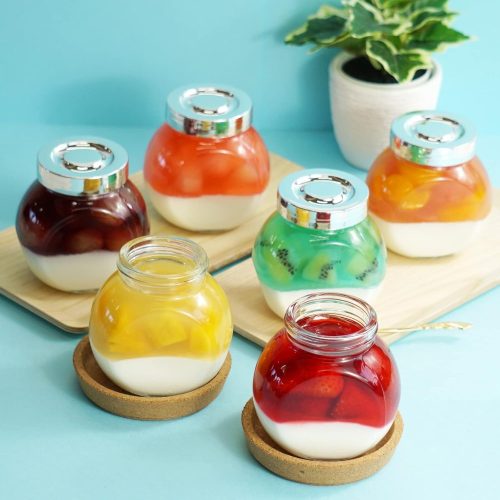 わらいみらい フルーツゼリーと濃厚ミルクプリン