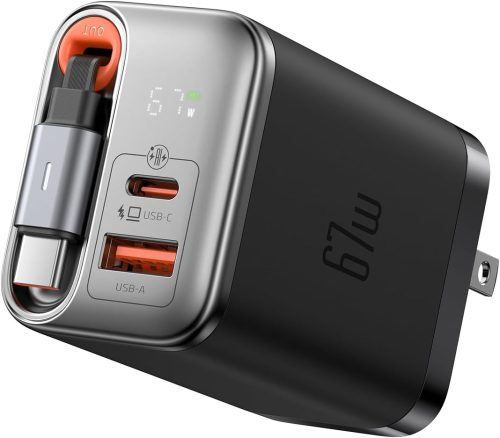 Mcdodo 67W GaN 急速充電器 PD充電器 Type-C充電器 USB-C & USB-Aポート