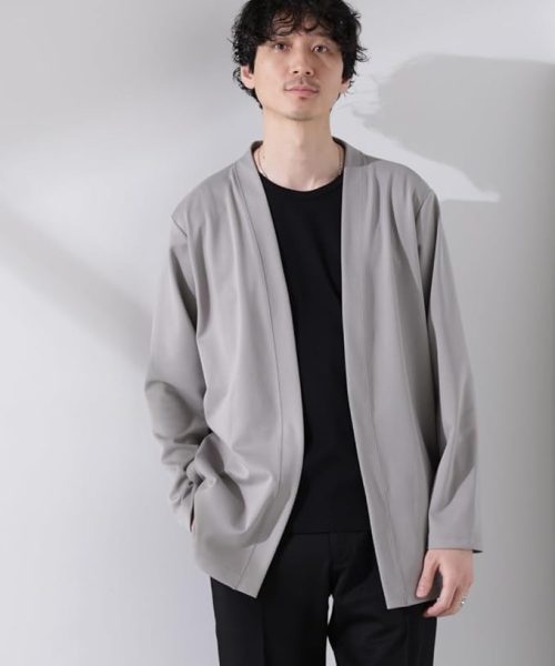 ナノ・ユニバース(NANO universe) ダブルジャージー着流しカーディガン