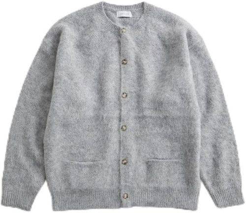 アダムエロぺ(ADAM ET ROPE') モヘアミックス オーバーサイズ クルーネックカーディガン