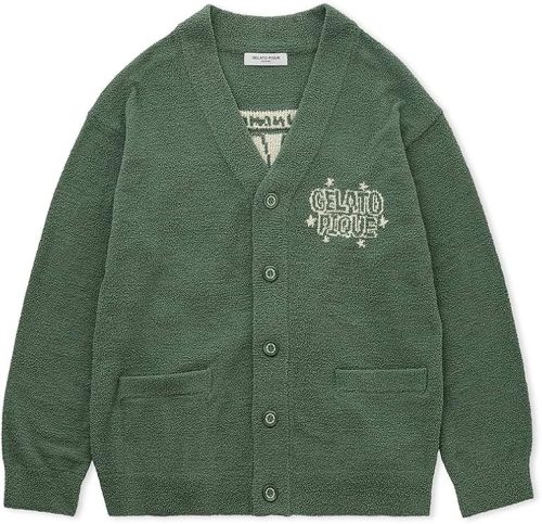 ジェラートピケ(gelato pique) エアモコピケロゴジャガードカーディガン