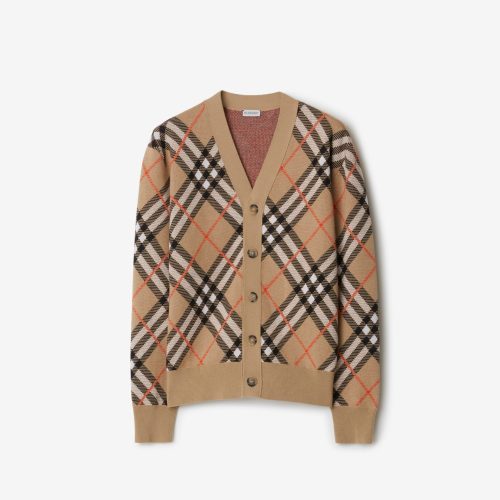 バーバリー(BURBERRY) チェック ウールモヘアブレンド カーディガン