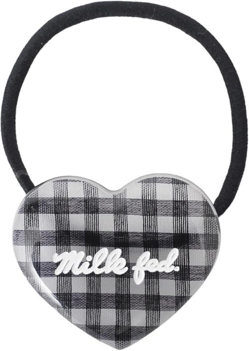 ミルクフェド (MILKFED.) GINGHAM HEART HAIR ELASTIC