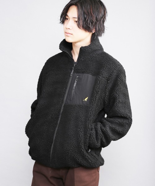 カンゴール(KANGOL) ハイネック ボアジップジャケット