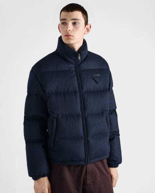 プラダ(PRADA) ミディアムウェイト カシミヤ ダウン ジャケット