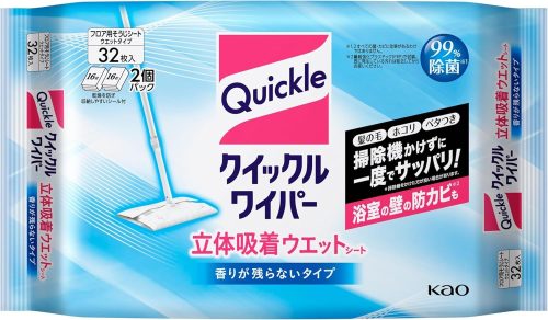 花王(Kao) クイックルワイパー 立体吸着ウエットシート 香りが残らないタイプ