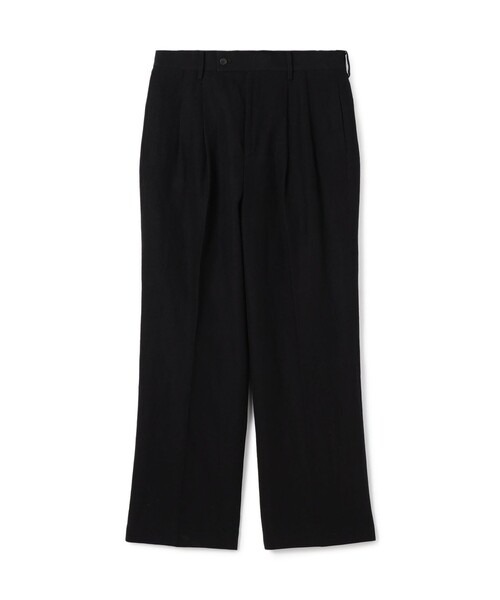 トゥモローランド(TOMORROWLAND) ウールリネンコットン 2タックワイドストレートパンツ