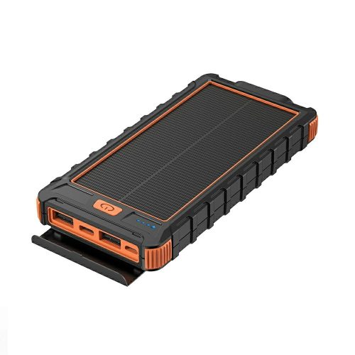 ハイディスク(HI-DISC) ソーラーパネルx1 LEDライト付き モバイルバッテリー 10000mAh HD-S1MB10TA