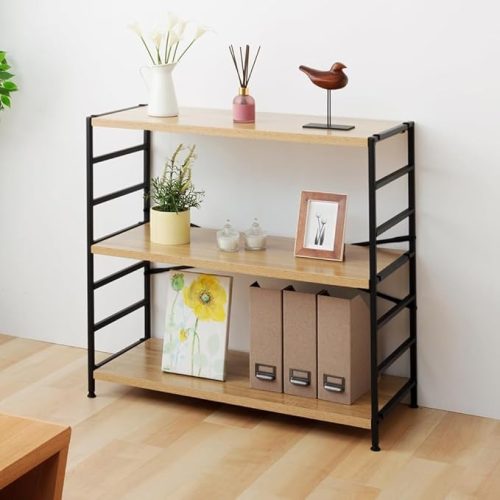 アイリスオーヤマ(IRIS OHYAMA) 木製棚板スチールラック 3段 MSRK-3