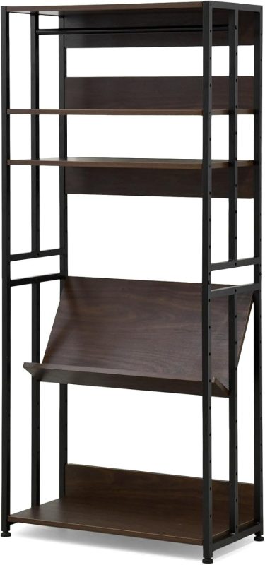 ワイエムワールド(YM WORLD) ハンガーラックになる おしゃれなデザイン5段ラック Freed 00-241