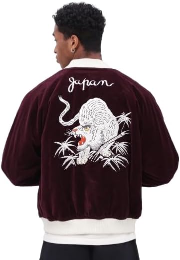 アヴィレックス(AVIREX) VELVETEEN SKA JACKET WHITE TIGER