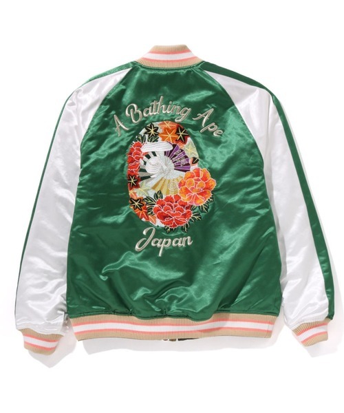 ア ベイシング エイプ(A BATHING APE) JAPANESE PEONY EMBROIDERY REVERSIBLE SOUVENIR JACKET