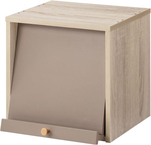 ぼん家具 PUTUPUTUシリーズ 木製キューブボックス フラップ扉 LET300295