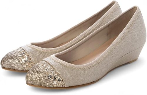 カリーノ(carino) ポインテッドトゥウエッジヒールパンプス