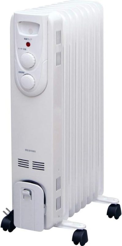 アイリスオーヤマ(IRIS OHYAMA) オイルヒーター ストレートフィン 温度調節3段階 IOH-1208KS