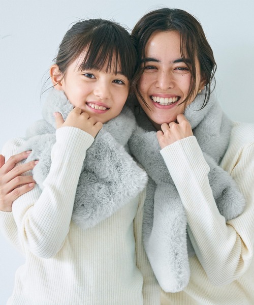 コカ(coca) 親子お揃いフェイクファーティペット キッズ