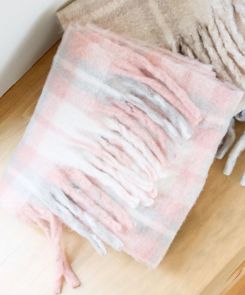 グローバルワーク(GLOBAL WORK) 静電軽減チェックマフラー キッズ