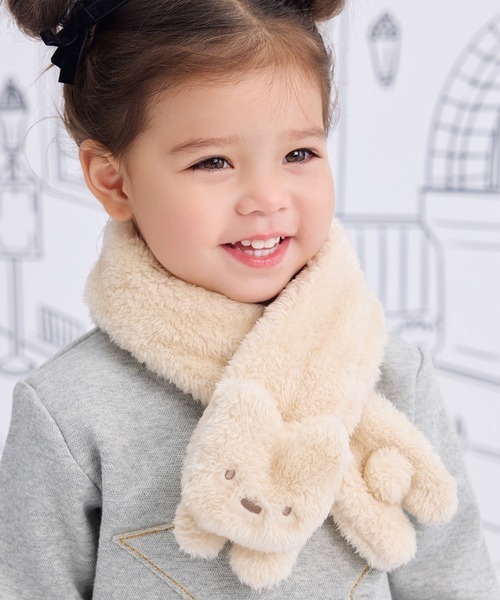 コンビミニ(Combi mini) ふわふわボアくまマフラー