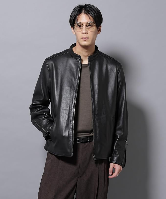 ライダース SHIPS: ラムレザー シングル ライダース ジャケット｜ SHIPS 公式サイト