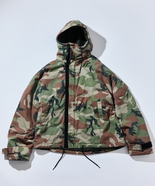 ノーティカ(NAUTICA) ビックシルエット 中綿キルト リップストップ ミリタリーショートブルゾン